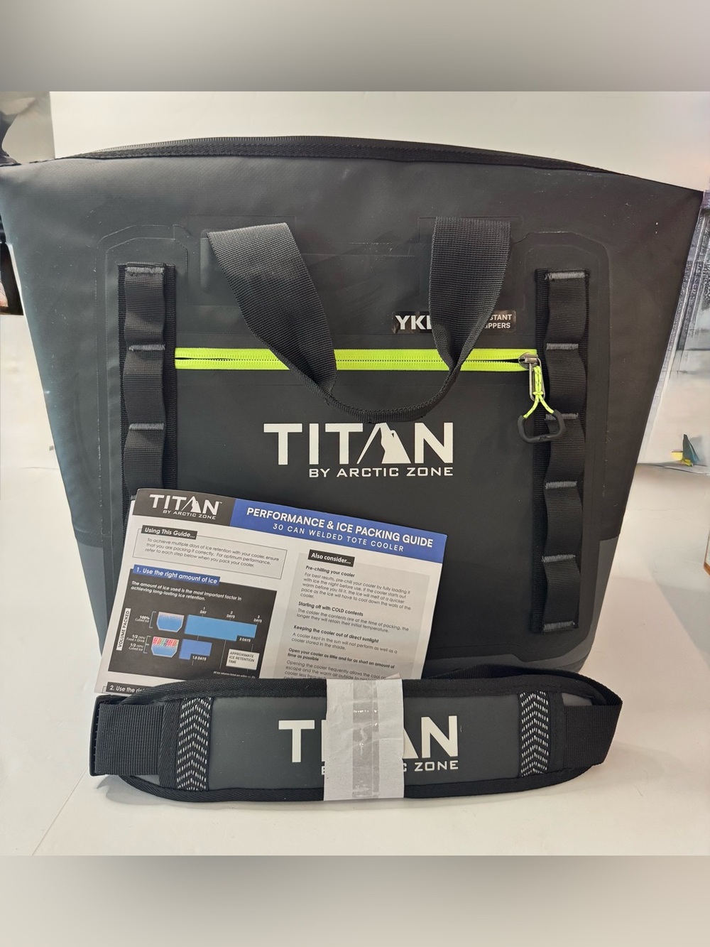 Titan by Arctic Zone 30 Can, 20 Quart Welded Insulated Cooler Tote, Black